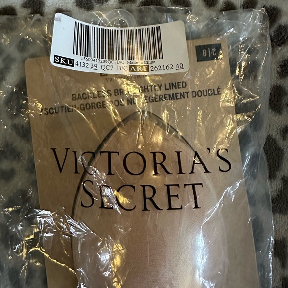 PINK Victorias Secret Backless Strapless Bra Lightly Lined Size B/C in Beige - Picture 5 of 12